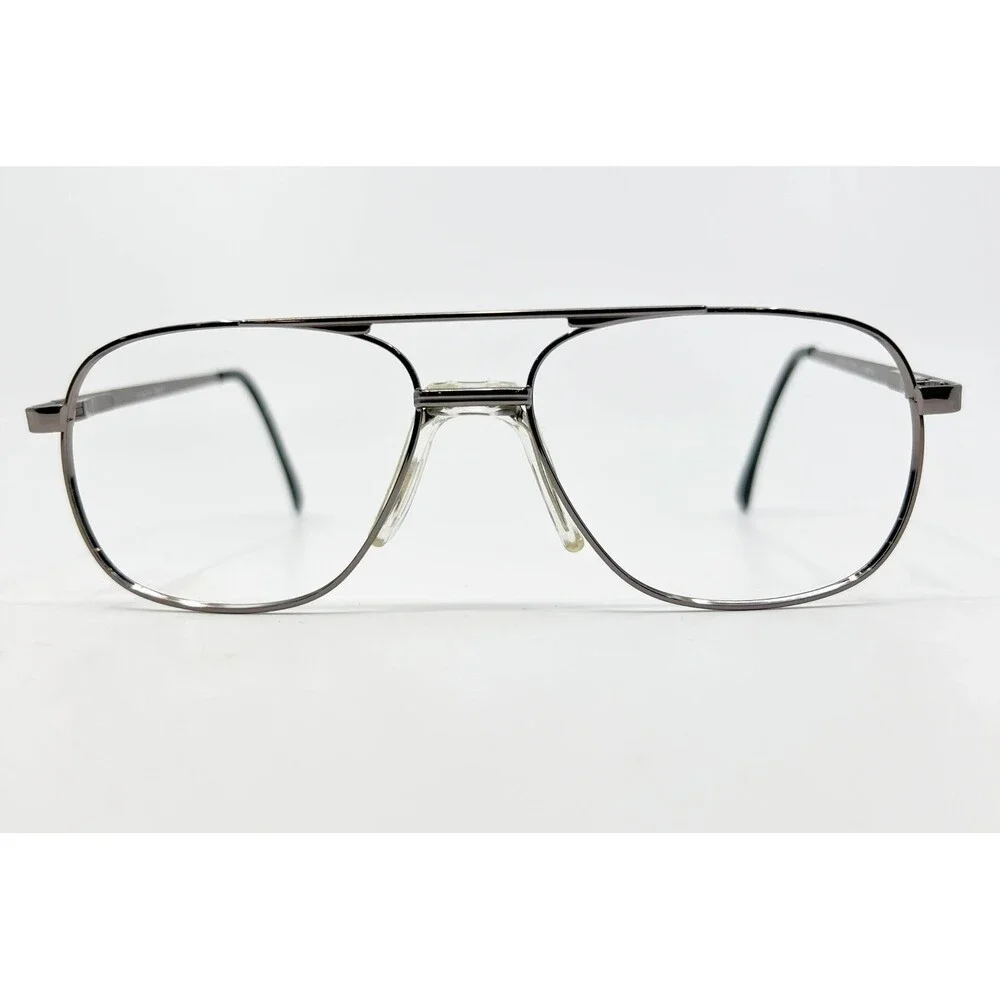 Modern Admiral Eyeglass Frames Mens Gunmetal Titanium Aviator Mod2 54-18-140